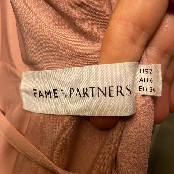 Fame & Partners Blush Strappy Wrap Dress Size 2 - Picture 8 of 8